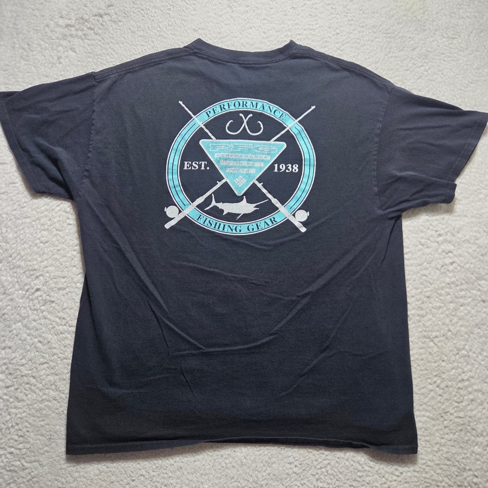 Columbia PFG T Shirt Mens XL Black Performance Fishing Gear Graphic Tee Outdoors